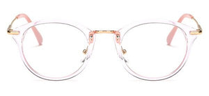 Vintage glasses with transparent frames