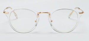 Vintage glasses with transparent frames
