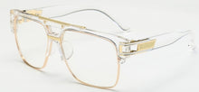 Load image into Gallery viewer, Transparent vintage glasses with gold detail