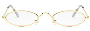 Metal frame yellow red vintage glasses